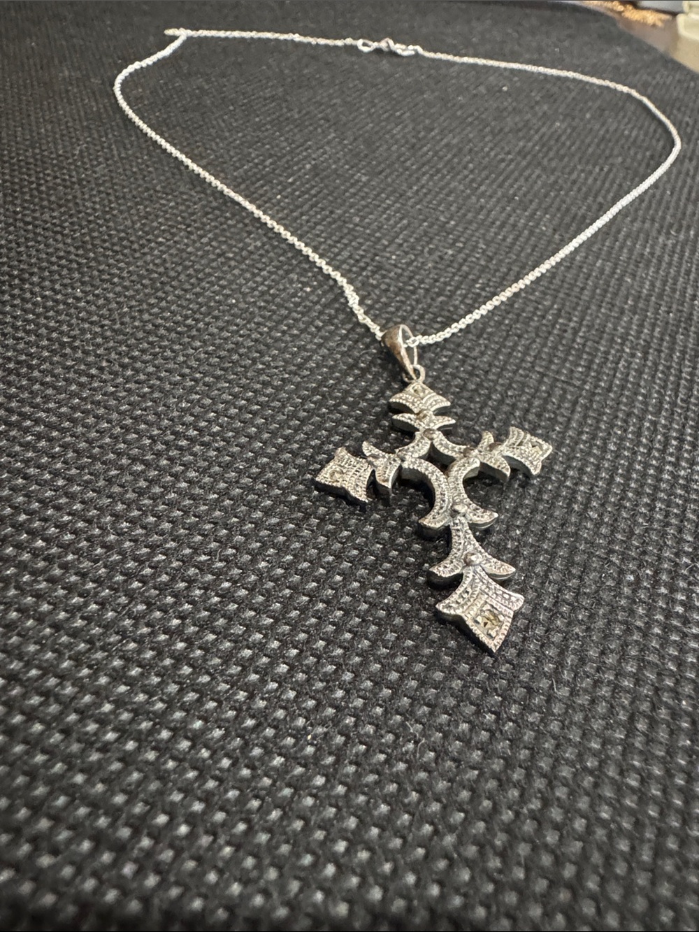 Silver Cross Pendant Necklace